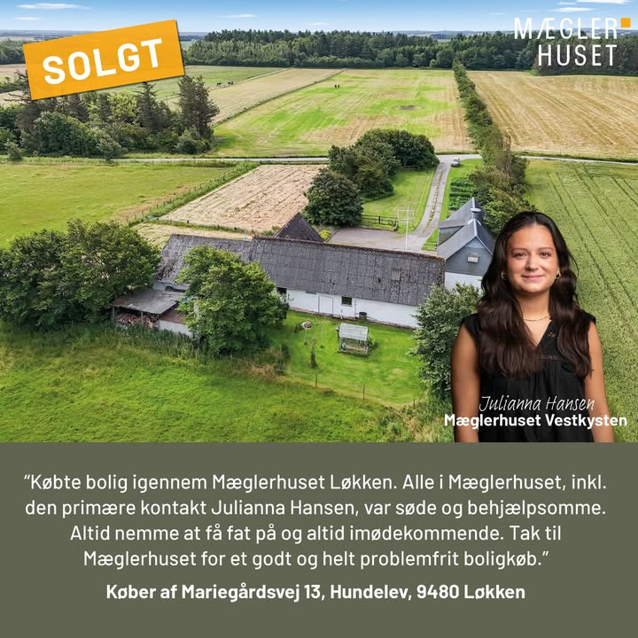 Mæglerhuset Vestkysten modtager flot anbefaling fra tilfreds køber
