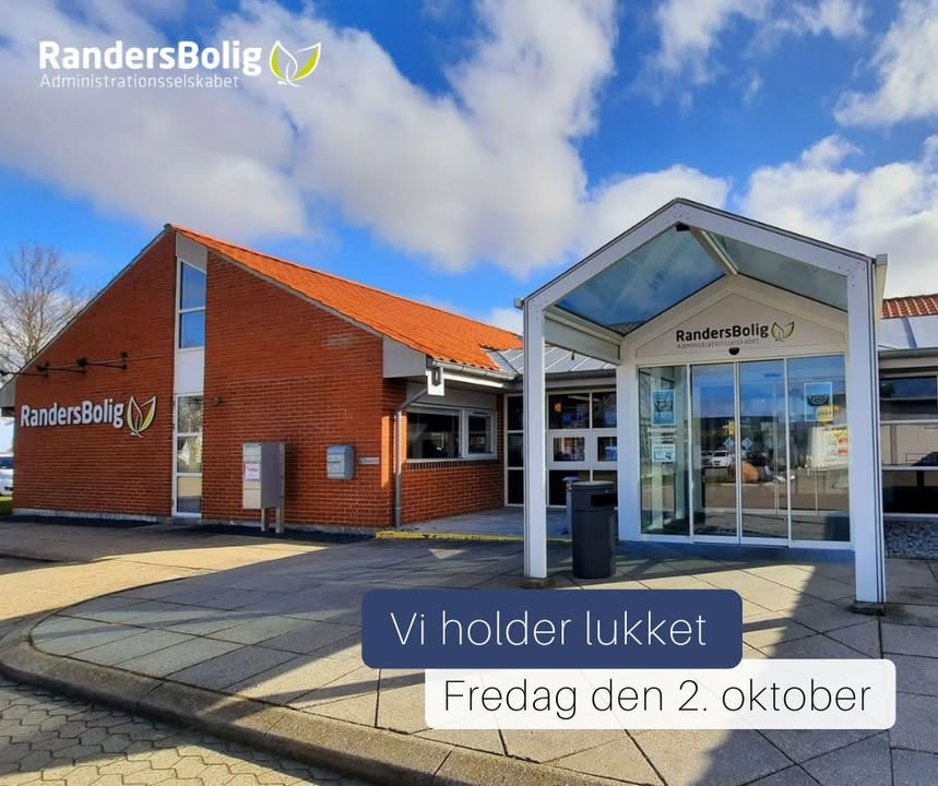 RandersBolig holder lukket fredag den 2. oktober