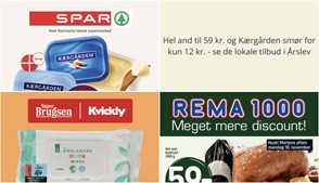 Hel and til 59 kr. og Kærgården smør for kun 12 kr. - se de lokale tilbud i Årslev