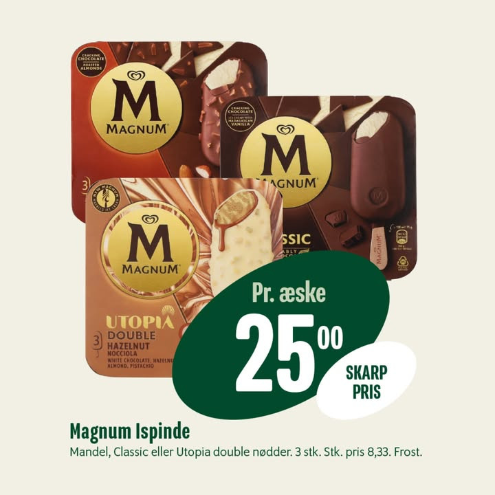 Forkæl dig selv med Magnum is hos MIN KØBMAND, NIM