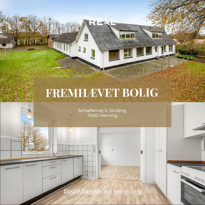 RealMæglerne Herning præsenterer fremhævet bolig på Schæferivej 5, Sinding