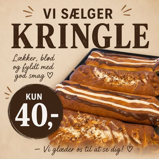 Det Lune Brød har friskbagte kringler på tilbud i dag