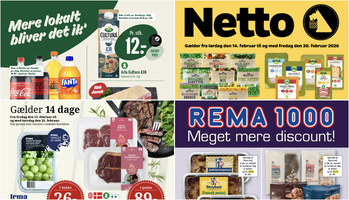 Friske druer til 26 kr. og A38 til kun 12 kr. - Se de lokale dagligvaretilbud