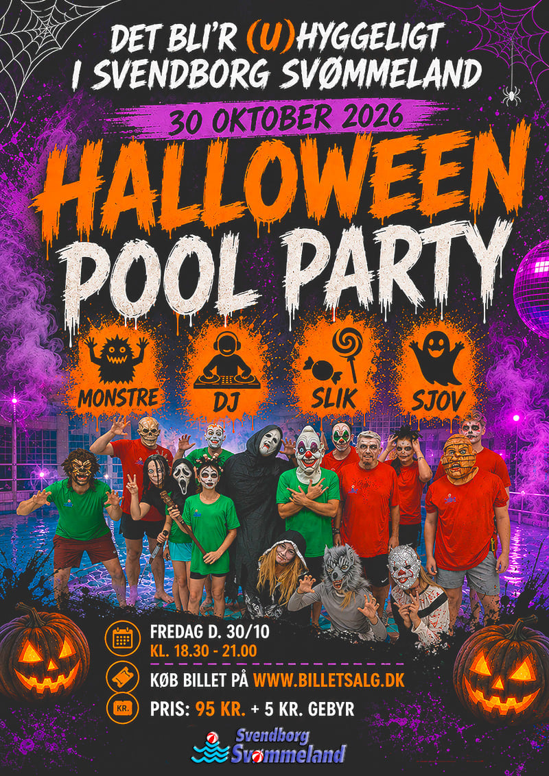 Halloween Pool Party i Svendborg Svømmeland