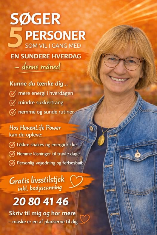 Houen Life Power tilbyder gratis livsstilstjek og personlig støtte til en sundere hverdag