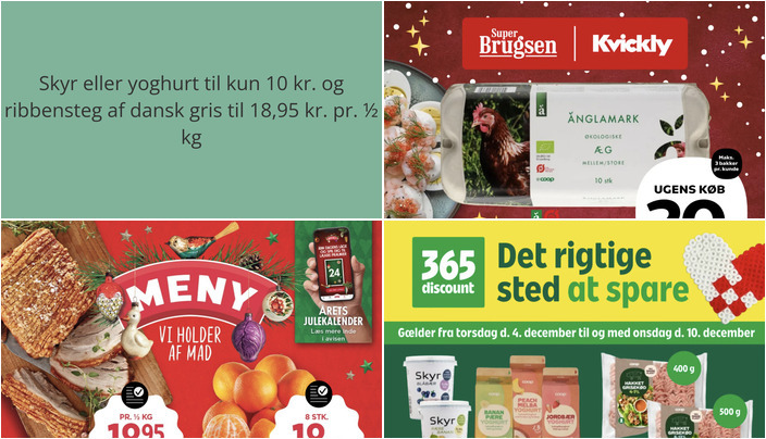 Skyr eller yoghurt til kun 10 kr. og ribbensteg af dansk gris til 18,95 kr. pr. ½ kg
