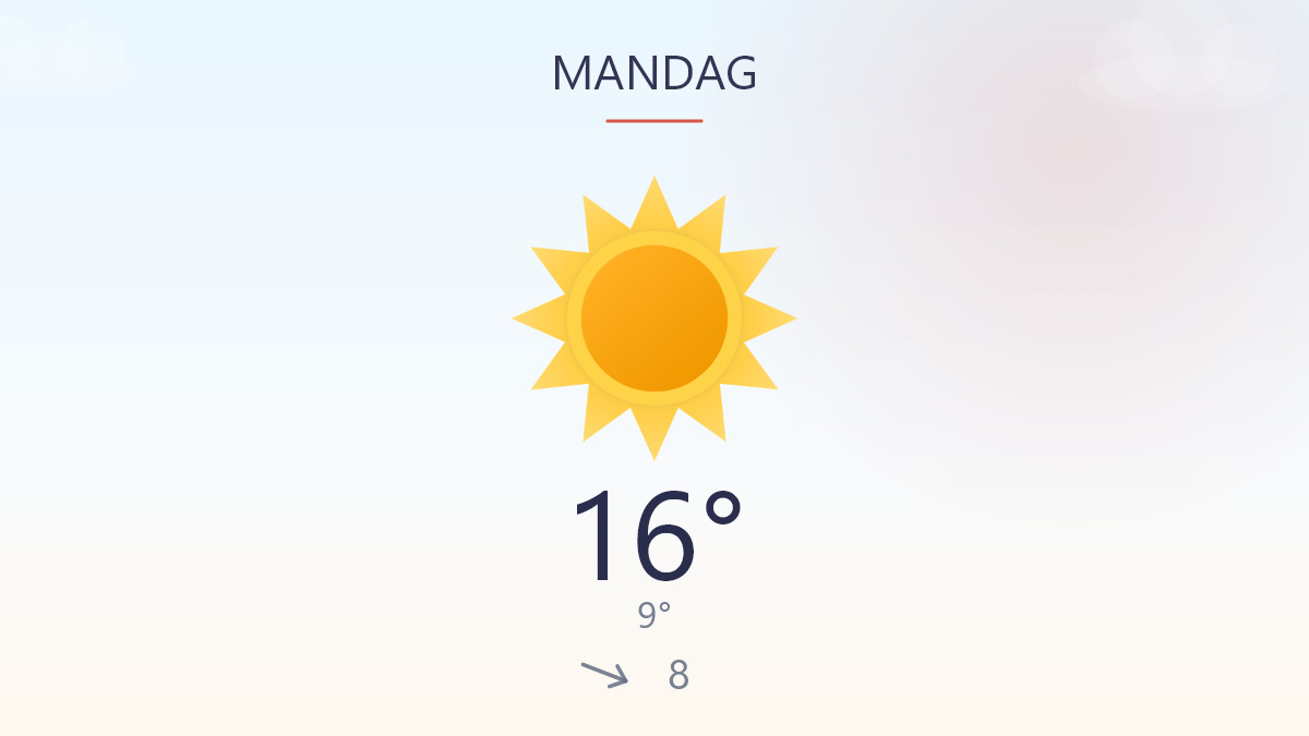 Kølig start, lun eftermiddag