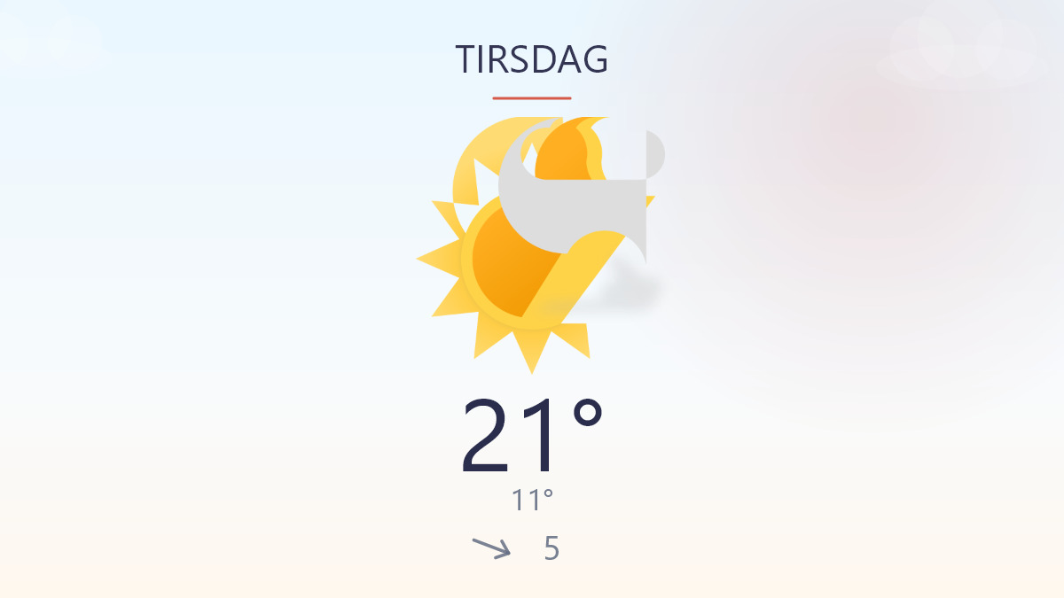 Sol og lidt bid i vinden i dag