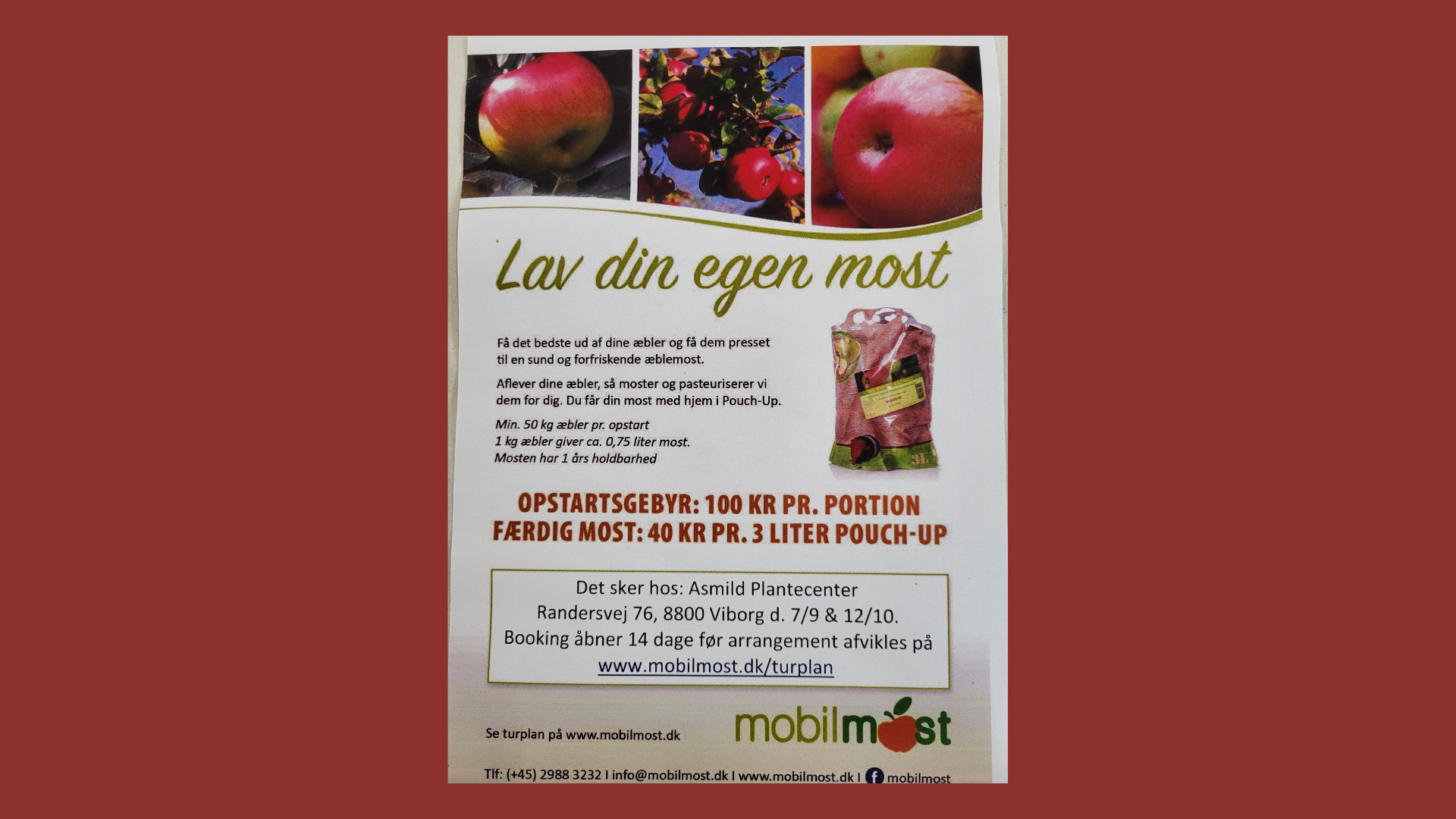 Lav æblemost på Asmild Plantecenter søndag den 7. september