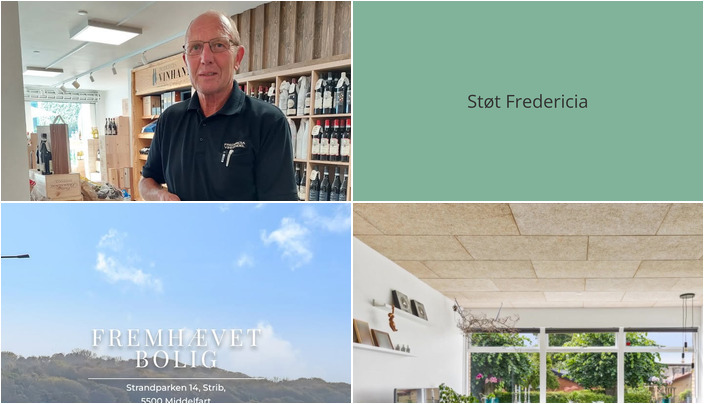 Nyt fra Ejendomsmægler Mike Andersen, FREDERICIA VINHANDEL og RealMæglerne Middelfart