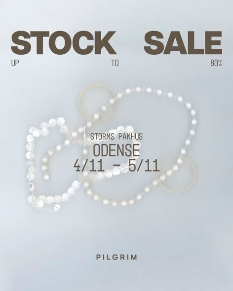 Lagersalg.com holder Pilgrim Stock Sale i Odense med op til 80% på smykker og solbriller
