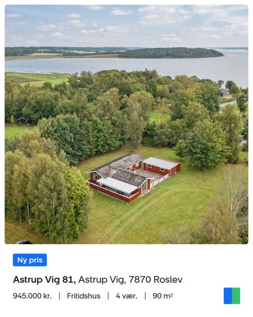Nybolig Skive I/S annoncerer ny pris på Astrup Vig 81 i Roslev