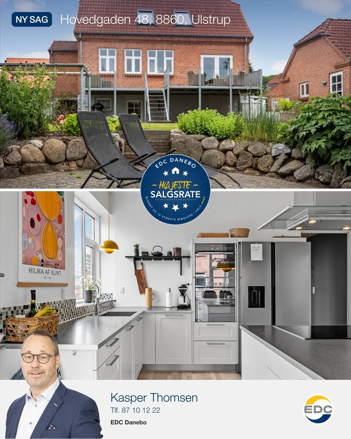 Renoveret murermestervilla til salg i Ulstrup gennem EDC DANEBO