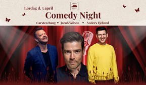 En aften med stand-up og gastronomi i Den Holstenske Lade