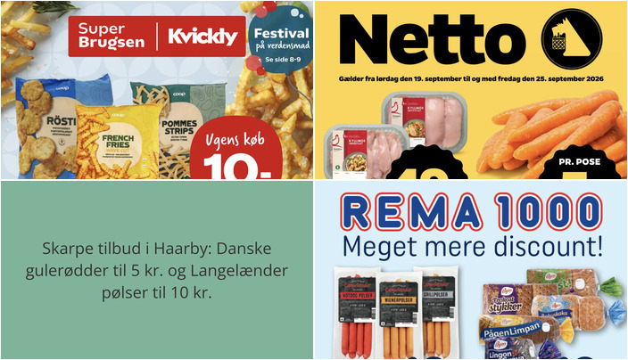 Skarpe tilbud i Haarby: Danske gulerødder til 5 kr. og Langelænder pølser til 10 kr.