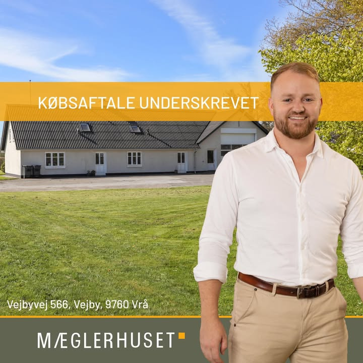 Mæglerhuset Brønderslev melder om underskrevet købsaftale på Vejbyvej 566 i Vrå