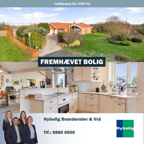 Nybolig Brønderslev & Vrå præsenterer rummelig villa med ekstra grund i roligt område