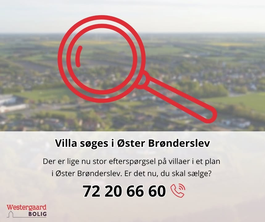 Westergaard Bolig søger villaer i ét plan i Øster Brønderslev