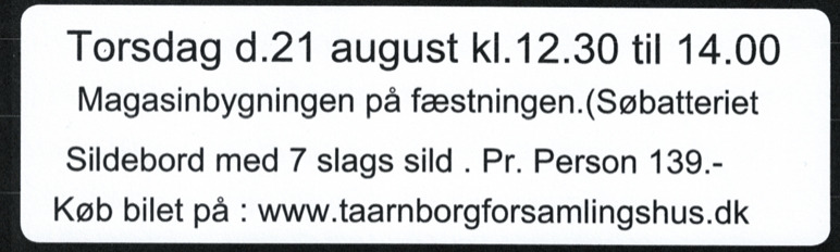 Sildebord og musikalsk underholdning på Korsør Fæstning