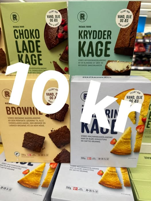 Rema 1000 Rosenkrantzgade: Kageblandinger tilbage til skarp pris i Thisted