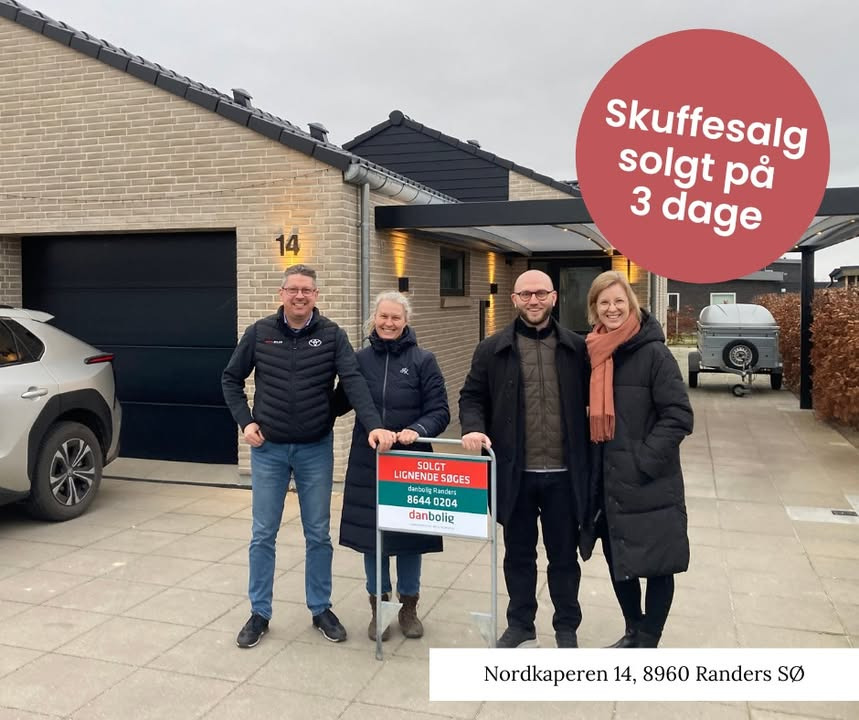 Danbolig Randers sælger hus på Nordkaperen 14 på rekordtid gennem skuffesalg