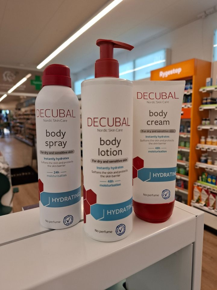 Ny hudplejeserie fra Decubal hos Ikast Apotek til tør og sensitiv hud