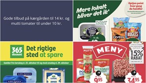 Gode tilbud på kærgården til 14 kr. og mutti tomater til under 10 kr.