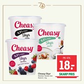 Cheasy skyr til 18 kr. hos SPAR Skallerup A/S i uge 37-38