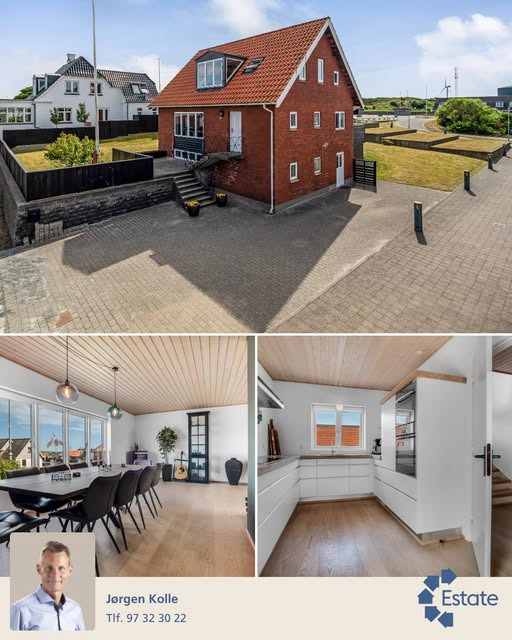 Estate Vestjylland præsenterer stemningsfuld murstensvilla med kig til fjorden