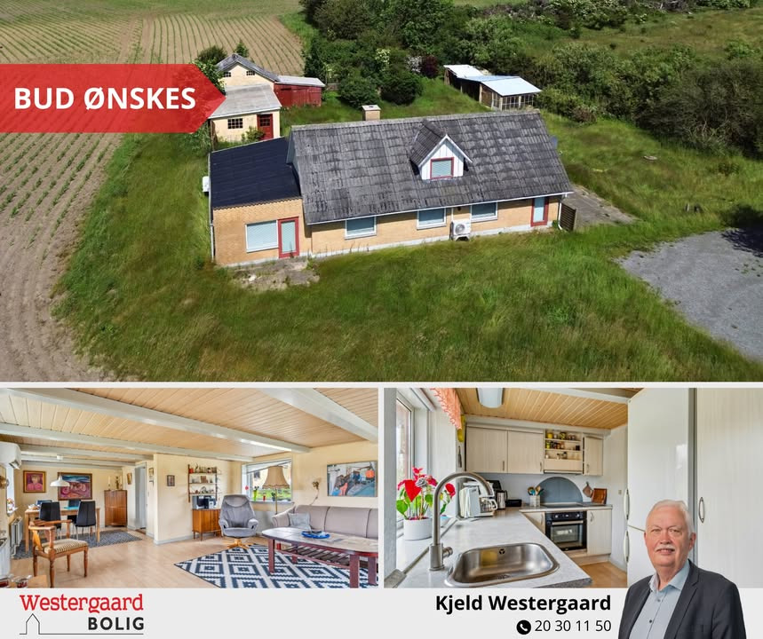 Westergaard Bolig tilbyder naturskønt beliggende ejendom til salg øst for Brønderslev
