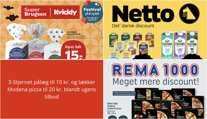 3-Stjernet pålæg til 10 kr. og lækker Modena pizza til 20 kr. blandt ugens tilbud