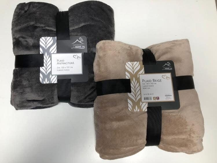 Tilbud på luksus fleece plaid hos Min Købmand Øster Bjerregrav: Klar til afhentning nu