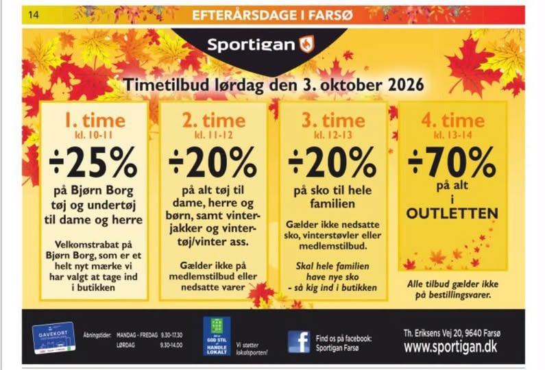Sportigan Farsø holder efterårsdage med nye tilbud hver time