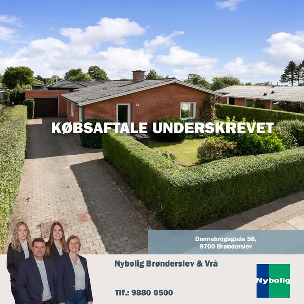 Nybolig Brønderslev & Vrå fejrer underskrevet købsaftale på Dannebrogsgade 58