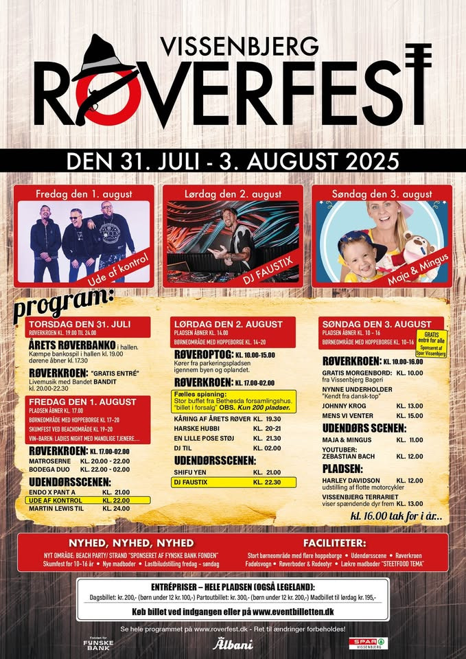 Feststemning i Vissenbjerg: Røverfest byder på musik og aktiviteter