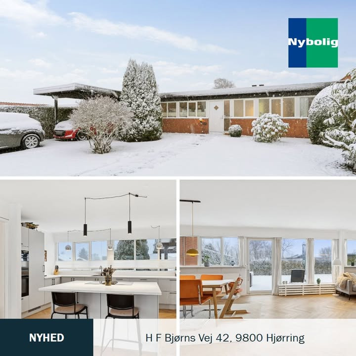 Nybolig Hjørring præsenterer flot renoveret rækkehus på H F Bjørns Vej 42
