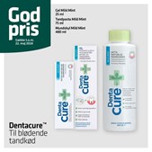 God pris på Dentacure tandplejeprodukter mod blødende tandkød tilgængelig indtil 22. maj