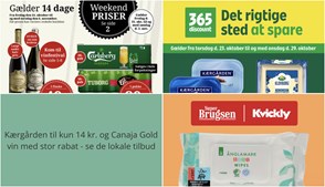 Kærgården til kun 14 kr. og Canaja Gold vin med stor rabat - se de lokale tilbud