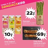 Forbered den kommende uges måltider med søndagskøb: Mørbrad, asparges og Coop yoghurt på tilbud