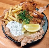 Njordkøkken frister med fish & chips til afhentning på tirsdag