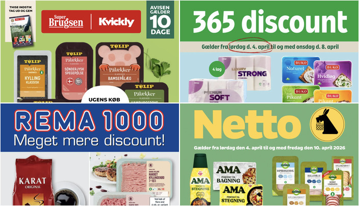 Gode lokale tilbud: Hakket dansk grisekød eller kyllingekød til 20 kr. og Den Grønne Slagter pålæg til 10 kr.