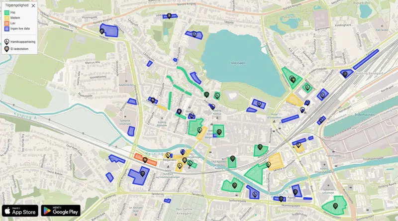 Ny app forbedrer parkering i Kolding med livedata og brugervenlige funktioner