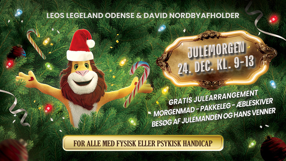 Leos Legeland Odense og David Nordby inviterer alle med handicap i Leos Legeland Julemorgen