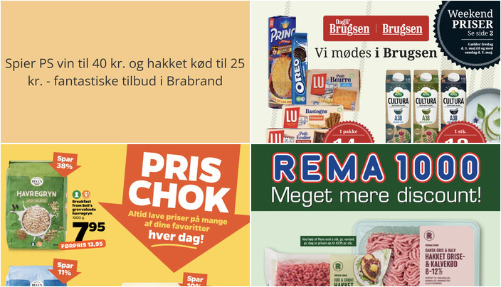 Spier PS vin til 40 kr. og hakket kød til 25 kr. - fantastiske tilbud i Brabrand