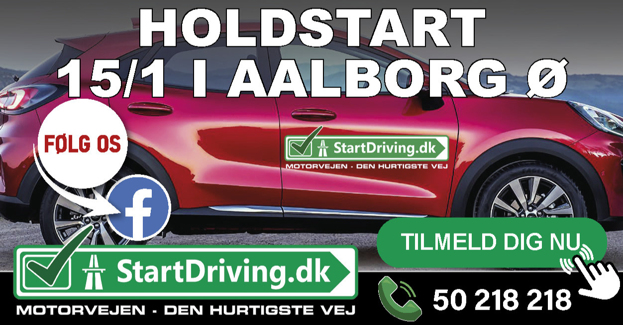 Tilmeld dig nu til kørekorthold hos StartDriving.dk og få friheden bag rattet