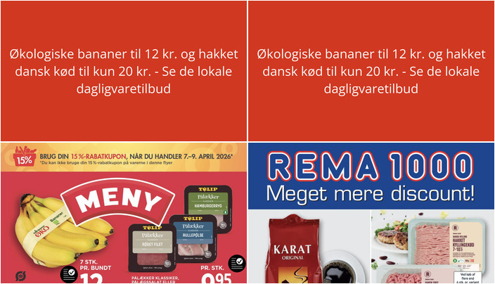 Økologiske bananer til 12 kr. og hakket dansk kød til kun 20 kr. - Se de lokale dagligvaretilbud