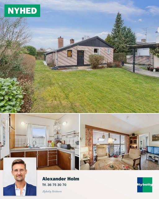 Nybolig Hvidovre - Alexander Holm ApS præsenterer etplansvilla i det populære Strandmarkskvarter