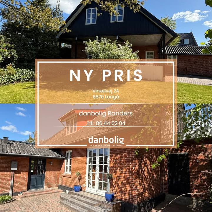 Danbolig Randers annoncerer prisnedsættelse på rummelig villa i Langå