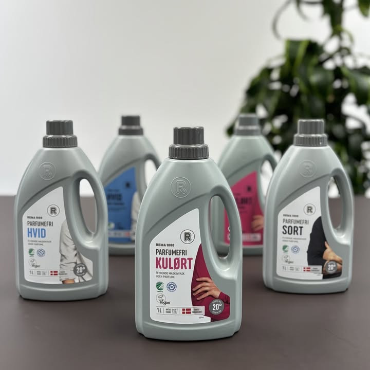 Rema1000 Gærumvej introducerer opgraderet vaskemiddel med flere vaske pr. flaske