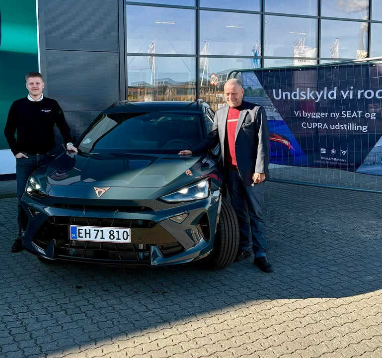 Bilco A/S Randers ønsker Brian tillykke med ny CUPRA Formentor